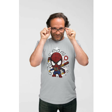  D&B Férfi/Unisex Póló PC00053 Iron Spider Szürke-Méret 5XL