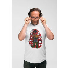  D&B Férfi/Unisex Póló PC00059 Judge Dred Fehér-Méret 4XL