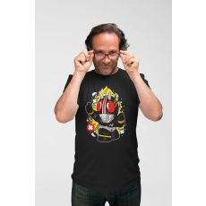  D&B Férfi/Unisex Póló PC00060 Kamen Rider Fekete-Méret 4XL