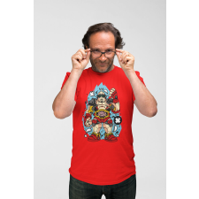 D&B Férfi/Unisex Póló PC00062 Krang Piros-Méret XL férfi póló