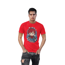 D&B Férfi/Unisex Póló PC00067 Marty Mcfly Piros-Méret 4XL férfi póló