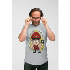 D&B Férfi/Unisex Póló PC00069 M-Bison Szürke-Méret 5XL férfi póló