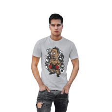  D&B Férfi/Unisex Póló PC00072 Mike Tyson Szürke-Méret 2XL