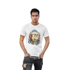  D&amp;B Férfi/Unisex Póló PC00077 Obelix Fehér-Méret 5XL férfi póló