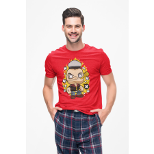 D&B Férfi/Unisex Póló PC00082 Popeye Piros-Méret L férfi póló