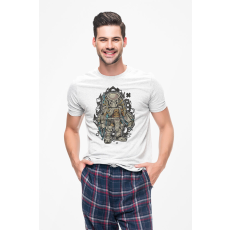  D&B Férfi/Unisex Póló PC00085 Predator Fehér-Méret L