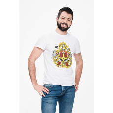  D&B Férfi/Unisex Póló PC00093 Robotnik Fehér-Méret M