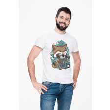 D&B Férfi/Unisex Póló PC00094 Rocket Fehér-Méret 3XL férfi póló