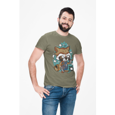 D&B Férfi/Unisex Póló PC00094 Rocket Katonai zöld-Méret 2XL férfi póló