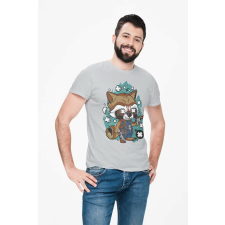 D&B Férfi/Unisex Póló PC00094 Rocket Szürke-Méret M férfi póló