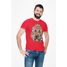 D&B Férfi/Unisex Póló PC00099 Shao Khan Piros-Méret M férfi póló