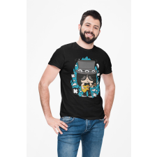 D&B Férfi/Unisex Póló PC00100 Slash Fekete-Méret M férfi póló