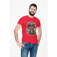 D&B Férfi/Unisex Póló PC00101 Snopp Dog Piros-Méret 5XL férfi póló