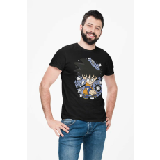  D&B Férfi/Unisex Póló PC00102 ShonGoku Fekete-Méret 4XL