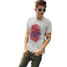  D&B Férfi/Unisex Póló PC00105 Spiderman Szürke-Méret M
