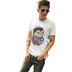  D&B Férfi/Unisex Póló PC00107 Superman Fehér-Méret L