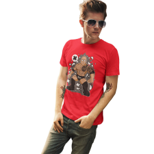 D&B Férfi/Unisex Póló PC00111 The Rock Piros-Méret 2XL férfi póló
