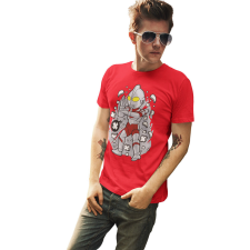 D&B Férfi/Unisex Póló PC00114 Ultraman Piros-Méret L férfi póló