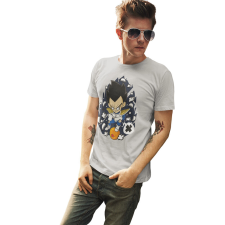D&B Férfi/Unisex Póló PC00115 Vegeta Szürke-Méret S férfi póló