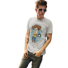  D&B Férfi/Unisex Póló PC00121 Woody Szürke-Méret XL