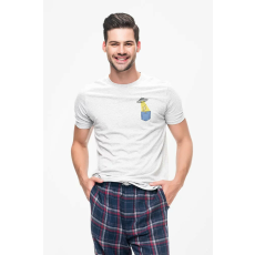  D&B Férfi/Unisex Póló PO00001 Alien Pocket Fehér-Méret M