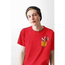  D&amp;B Férfi/Unisex Póló PO00013 Ghost Pocket Piros-Méret 3XL férfi póló