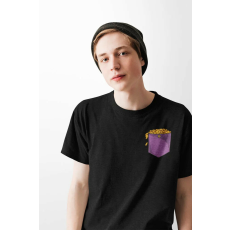  D&B Férfi/Unisex Póló PO00014 Golden Coins Pocket Fekete-Méret 5XL