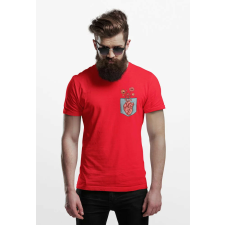 D&B Férfi/Unisex Póló PO00015 Heart Pocket Piros-Méret 5XL férfi póló