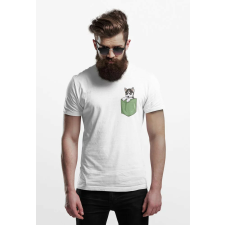 D&B Férfi/Unisex Póló PO00016 Husky Pocket Fehér-Méret XL férfi póló