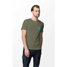  D&B Férfi/Unisex Póló PO00018 Knife Pocket Katonai zöld-Méret M