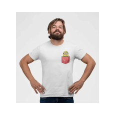  D&B Férfi/Unisex Póló PO00020 Minion Pocket Fehér-Méret S