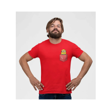 D&B Férfi/Unisex Póló PO00020 Minion Pocket Piros-Méret 4XL férfi póló