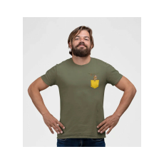  D&B Férfi/Unisex Póló PO00021 Monkey Butt Pocket Katonai zöld-Méret 3XL