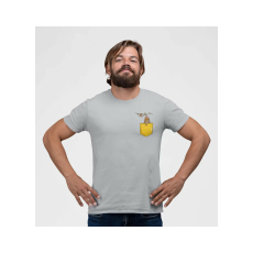  D&B Férfi/Unisex Póló PO00021 Monkey Butt Pocket Szürke-Méret M