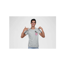 D&B Férfi/Unisex Póló PO00023 Palm Pocket Szürke-Méret 5XL férfi póló