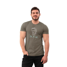 D&B Férfi/Unisex Póló SC00001 Tesla Katonai zöld-Méret XL férfi póló