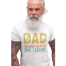  D&B Férfi/Unisex Póló ST00003 The Legend Fehér-Méret S