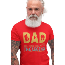 D&B Férfi/Unisex Póló ST00003 The Legend Piros-Méret 4XL férfi póló