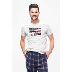  D&B Férfi/Unisex Póló ST00007 Respawn Fehér-Méret S
