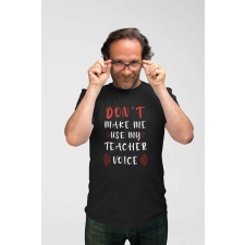 D&B Férfi/Unisex Póló ST00009 Teacher Fekete-Méret S férfi póló