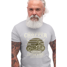  D&B Férfi/Unisex Póló ST00013 Chopper Szürke-Méret 3XL