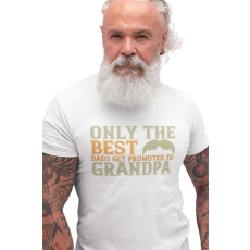  D&B Férfi/Unisex Póló ST00015 Grandpa Fehér-Méret L