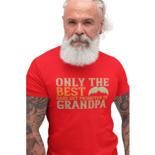 D&B Férfi/Unisex Póló ST00015 Grandpa Piros-Méret 3XL férfi póló