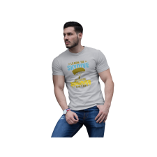 D&B Férfi/Unisex Póló ST00018 Skydive Szürke-Méret L férfi póló