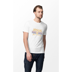  D&B Férfi/Unisex Póló ST00022 Jesus Fehér-Méret 2XL