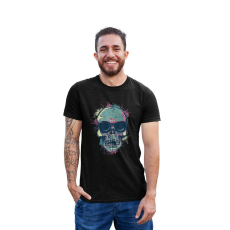  D&B Férfi/Unisex Póló ST00027 Skull Fekete-Méret M