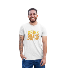  D&B Férfi/Unisex Póló ST00030 Drunk Fehér-Méret 5XL