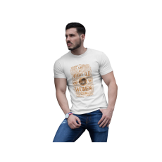  D&B Férfi/Unisex Póló ST00031 Whisky Old Fehér-Méret L
