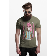 D&B Férfi/Unisex Póló ST00037 Deer Katonai zöld -Méret 5XL férfi póló