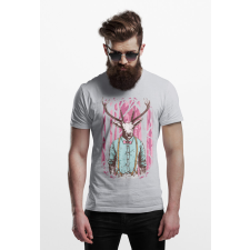  D&amp;B Férfi/Unisex Póló ST00037 Deer Szürke-Méret 3XL férfi póló